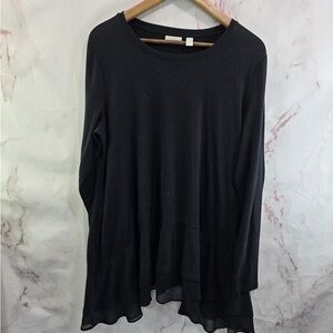 Chic Black Women's Tunic Top
